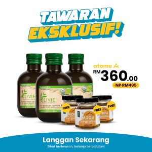 3x Olivie Plus 30X (250ml) & PERCUMA 3x Madu Kyrgyzstan (50g)